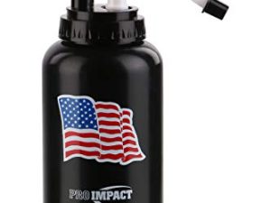 Pro Impact Boxing Hockey Lacrosse Water Bottle Squeezable Plastic w/Long Straw and Spray Cap - Ideal for Baseball Gym Yoga Sports Boxing Cycling Football (35.5 Oz.) BPA Free