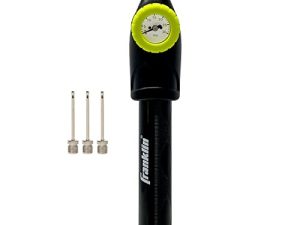 Franklin Sports Ball Pump + Pressure Gauge with Needle - Perfect Pump Hand Pump for Sports Balls - Air Inflation Pump for Soccer