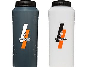 GEMFUL Squeeze Water Bottles Sports 32oz BPA Free 2 Pack