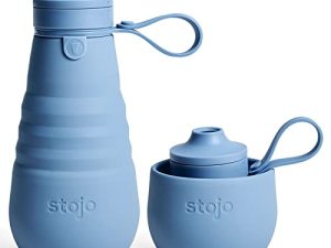 Stojo Collapsible Sports Water Bottle - Steel