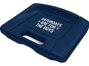 SATURDAYS ARE FOR THE BOYS Barstool Sports Deluxe Molded Foam Stadium Seat Chair Blue Water Resistant Sport Bleacher Cushion and Comfy Butt Pillow Long Sitting Back and Tailbone Pain Relief…