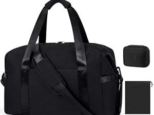 Gym Bag for Women Large Sports Travel Duffel Bag with Toiletry Bag Weekender Bags with Wet Pocket Carry On Overnight Bags for Women & Men 3pcs Set