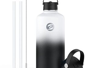 Yoehka 87oz Insulated Water Bottle with Straw & Wide Mouth Lids