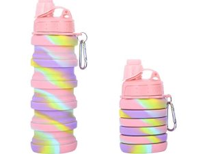 Mamibot collapsible silicone water bottle for Kids