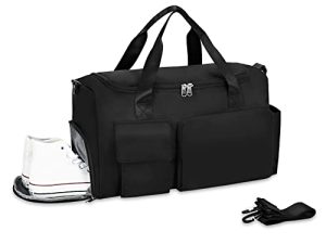 Sports Gym Bag With Shoe Compartment for Women Carry On Duffle Bag For Travel 35L Overnight Weekender Waterproof Yoga Bags