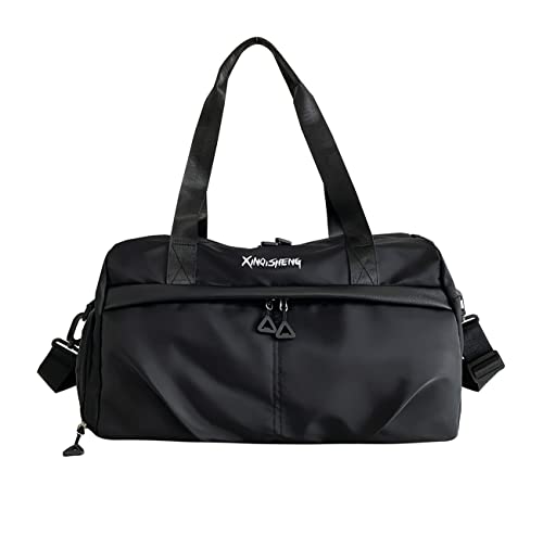 Sports Gym Bag with Wet Pocket & Shoes Compartment Waterproof Small Fitness Workout Duffel Bag Overnight Bags for Women Carry on Gym Bag Yoga Bag (Black) Sports Gym Bag with Wet Pocket & Shoes Compartment Waterproof Small Fitness Workout Duffel Bag Overnight Bags for Women Carry on Gym Bag Yoga Bag (Black)