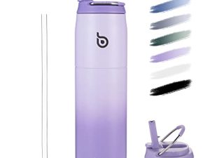 BOTTLE BOTTLE Stainless Steel Water Bottle with Straw and Lid
