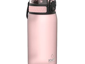 Ion8 One Touch Sport / Bike Water Bottle - Leakproof and BPA-free Water Bottle - Fits in Lunch Boxes