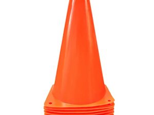 WOWGEEK 9 inch Plastic Sport Training Traffic Cone Traffic Safety Cones Sign Sport Soccer Football Training Cone Small 9" (Set of 10) Sports Outdoor Indoor Marker Activity Agility