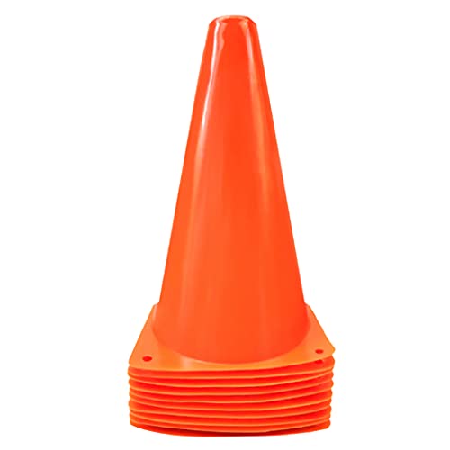 WOWGEEK 9 inch Plastic Sport Training Traffic Cone Traffic Safety Cones Sign Sport Soccer Football Training Cone Small 9" (Set of 10) Sports Outdoor Indoor Marker Activity Agility WOWGEEK 9 inch Plastic Sport Training Traffic Cone Traffic Safety Cones Sign Sport Soccer Football Training Cone Small 9" (Set of 10) Sports Outdoor Indoor Marker Activity Agility