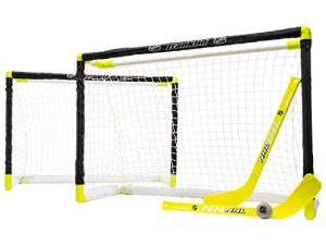 Franklin Sports Knee Hockey Goal Set - Mini Hockey Goals - 2 Goals - Pro Style Top Shelf - Kids Hockey Set - NHL