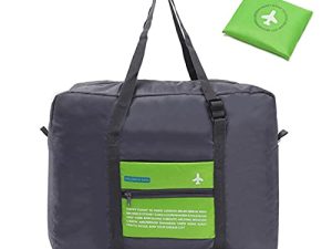 INVODA Travel Bag Foldable Duffel Luggage Bag carry on Nylon Sports Tote Gym Bag Lightweight Weekender Overnight Bag