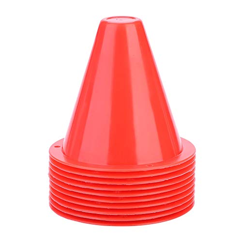 MAGT 3.35 Inch Mini Training Cones Plastic Sport Training Traffic Cone (Set of 10)- for Kids Home Gym Football Training Soccer 5 Colors (Color : Red) MAGT 3.35 Inch Mini Training Cones Plastic Sport Training Traffic Cone (Set of 10)- for Kids Home Gym Football Training Soccer 5 Colors (Color : Red)