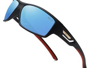 Bevi Polarized Sports Sunglasses TR90 Unbreakable Frame for Men Women Running Cycling Baseball