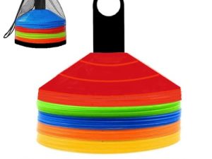 ANSLYQA Soccer Cones (Set of 50) Agility Training Disc Cone with Carry Bag and Holder for Football Basketball Sports Field Cone Markers