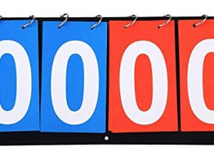 LIUSM 4-Digital Portable Table Top Scoreboard Flipper