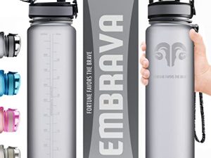 Embrava Best Sports Water Bottle - 32oz Large - Fast Flow