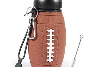 Jasswevo Collapsible Water Bottle for Boys Men 19oz 550ml Silicone Foldable Bpa Free Leakproof Sports Water Jugs for School Sports Travel with Flip Spout Christmas Birthday Gifts