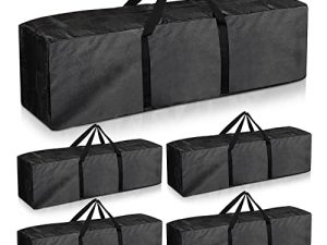 Kenning 5 Pcs 46 Inch Waterproof Duffel Bag Extra Large Tent Zippered Sports Equipment Dust for Christmas Tree Foldable Luggage with Padded Handles Men Women Camping Travel Storage