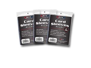300 BCW Brand Soft Card Sleeves/Penny Sleeves (3 Packs) - Standard Size 2 5/8 x 3 5/8