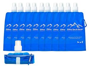 Best Collapsible Water Bottle BPA Free (10-Pack) For Gym