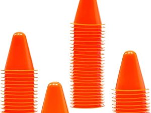 Juvale Indoor Outdoor Agility Mini Sports Cones for Kids – Pack of 50 – Orange