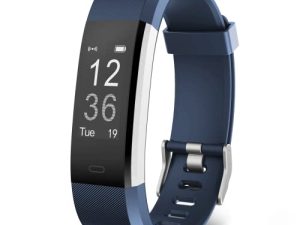 Octandra Active VeryFitPro Fitness Tracker HR Heart Rate Sleep Monitor Step Counter IP67 Waterproof Activity Tracker Smart Band Pedometer Running Smart Watch for Men & Women (ID115Plus HR) (Dark Blue)