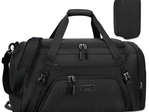 Gym Duffle Bag for Women Men 55L Waterproof Sports Bags Travel Duffel Bags with Shoe Compartment