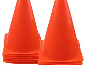 Mirepty 7 Inch Plastic Traffic Cones Sport Training Agility Marker Cone for Soccer
