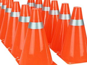 Kiddie Play 7" Traffic Cones for Sport Training Soccer Cones (12 Pack)