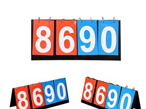 erduoduo Scoreboard，Volleyball Basketball Table Tennis Sports Score Flip Scoreboard(4-Digital)
