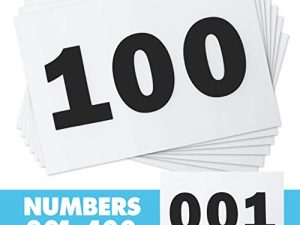 Race Numbers Running Bibs for 5k Marathon Sports Games Competition - 5.5” X 8.25” (Any 1-1000)