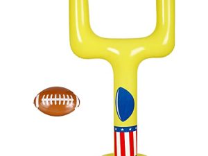 Zhanmai Inflatable Jumbo Football Set Inflatable Football Goal with Ball Football Target Football Goal Post Football Accessories Outdoor Sport Football Toys for Practice and Outdoor Fun