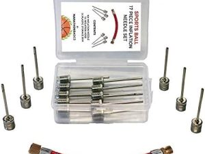 MarathonBasics 17 Piece Ball Pump Needle Kit - 16 Air Pump Needles