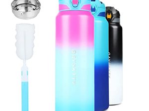 QAYSKYTY Stainless Steel Water Bottles Insulated