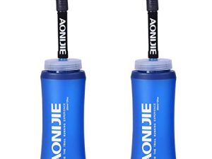 TRIWONDER Soft Flasks Collapsible Water Bottles TPU Folding Flask Sports Water Bottle for Hydration Pack - Ideal for Running Hiking Cycling Climbing