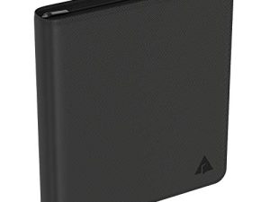 Rayvol Premium Zip Binder- 9 Pocket Fits 720 Trading Cards with 40 Deluxe Black Sleeves