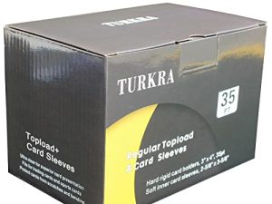 TURKRA 100 Count Premium High Clear Top Loaders and Penny Card Sleeves Set for Collectible Trading Cards and Sports Cards