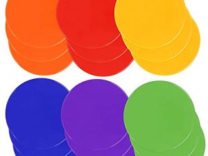 ZIECE Spot Markers 9inch 10inch 18 Pack Rubber Floor Dots Non Slip Flat Cones Agility Dots for Kids Soccer Basketball Sports Speed Agility Training