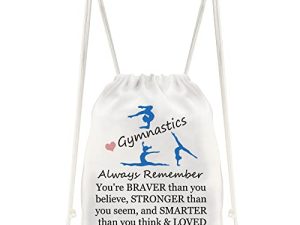 CMNIM Gymnastics Drawstring Bags for Girls Gymnasts Gift Love Gymnastics Sports Gym String Backpack Sackpack String Bag for Women (Gymnastics Drawstring Bag New)