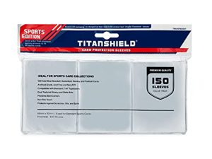 TitanShield (150 Sleeves / Clear) Sports Edition Standard Size Trading Card Sleeves Deck Protectors (Baseball