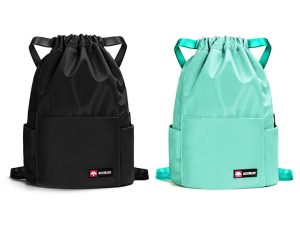 2 Packs Waterproof Drawstring Gym Backpack Bag for Men & Women