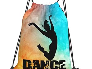 ISTYTOP Dance Drawstrings Bags Backpack Waterproof Light Durable Gym Sports Yoga Beach Sackpack For Boys Girls Unisex
