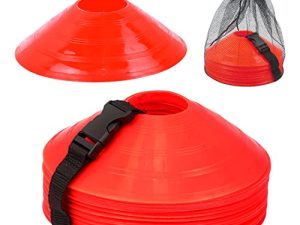 MMOutlets Soccer Cones for Drills with Mesh Bag & Strap-Flexible