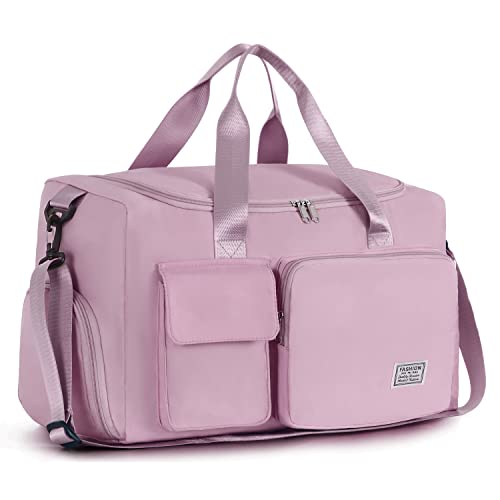 FIORETTO Womens Mens Sports Gym Bag Duffle Bag with Shoes Compartment FIORETTO Womens Mens Sports Gym Bag Duffle Bag with Shoes Compartment