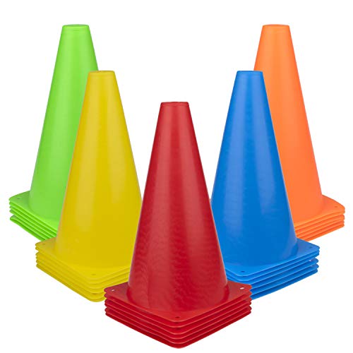 Fasmov 30 Pack Plastic Training Cones Fasmov 30 Pack Plastic Training Cones