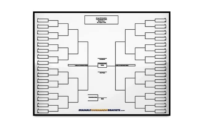 Zieglerworld 64 Player Erasable Blind Draw Single Elimination Tournament Bracket Chart + Erasable Pen Zieglerworld 64 Player Erasable Blind Draw Single Elimination Tournament Bracket Chart + Erasable Pen
