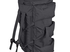 Sparklekle Sports Gym Backpack 70L Large Travel Duffel Bag for Men Convertible Multi-Functional Backpack for Camping (Black)