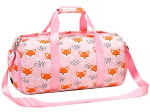 Girls Duffle Bag Kids Overnight Duffel Sport Gym Bag with Shoe Compartment Wet Pocket for Women Kids Girls Dance Bag