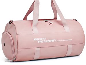 Small Travel Duffel Bags Cute Sports Gym Bag for Women Girls Shoulder Weekend Getaway Foldable for Dance Training Yoga
